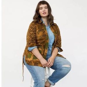 Anthropologie Pilcro Camo Leopard Print Jacket